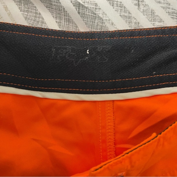 Fox Racing Men’s Orange Board Shorts Size L | Moto Logo Swim Trunks Surf Style - Picture 6 of 9